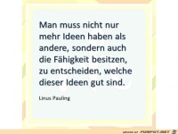 man muss nicht nur mehr ideen