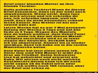 Brief einer blonden Mutter an ihre blonde Tochter........