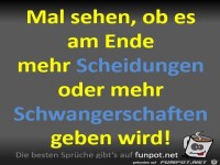 Mehr Scheidungen oder Schwangerschaften