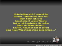 Unterhalten sich 2 neureiche damen