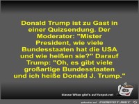 Donald Trump ist zu Gast in einer Quizsendung
