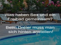 Humor am Pool