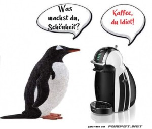 fun-Bild: Pinguin trifft Kaffeemaschine: Ein Missverst&auml;ndnis