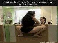 Wenn die Bank Besuche kreativ werden.