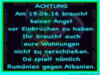 Keine Angst vor Einbruechen am 19.06.2016