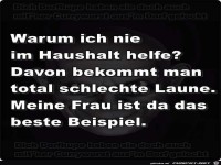 Warum ich nie im Haushalt helfe ?