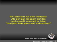 Ein Zahnarzt auf dem Golfplatz
