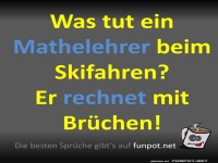 Witz ber Mathelehrer beim Skifahren