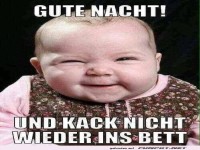 Lustiges Baby-Meme zur Schlafenszeit