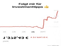 Steiler Anstieg im Investitionsdiagramm