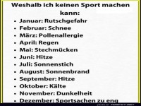 Das ganze Jahr Sportpause!