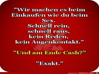 Einkaufen wie beim Sex