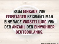 Einkauf vor Feiertagen