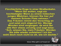 Fürchterliche Enge in einer Straßenbahn