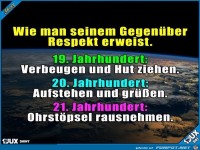 Seinem Gegen�ber Respekt erweisen