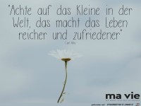 achte auf das Kleine