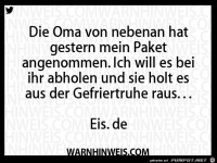 Nachbarin hat Paket angenommen