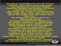 Ein Bauer erh�lt Besuch von der Polizei