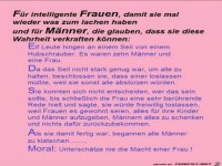 F�r intelligente Frauen, damit sie mal wieder was zu......