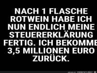 1 Flasche Rotwein