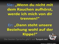 Humorvolles Zitat �ber Rauchen und Beziehungen