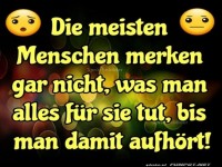 Die meisten Menschen merken gar nicht