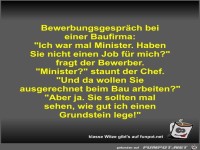 Bewerbungsgespräch bei einer Baufirma
