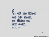 es gibt kein Koennen