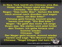 In New York betritt ein Chinese eine Bar
