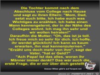 Die Tochter kommt nach dem Abschluss vom College nach Hause