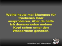 Wollte heute mal Shampoo für trockenes Haar ausprobieren