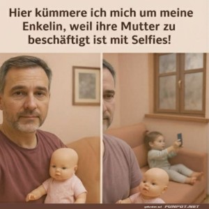 fun-Bild: Multitasking-Opa auf Selfie-Mission!