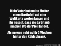 Hinter den Kuehlschrank