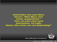 Unterhalten sich zwei �ltere Damen