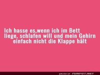 Nachts schlaflos wegen Gedanken