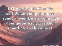 Erleuchtung statt Erschpfung