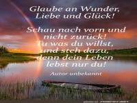 Glaube an Wunder und Glueck