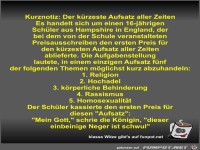 Kurznotiz: Der k�rzeste Aufsatz aller Zeiten