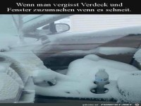 Schnee im Auto