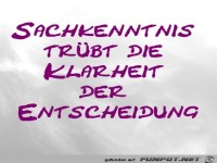 Sachkenntnis trübt
