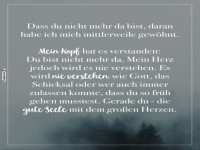 Gedanken ber Verlust und Abschied