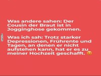 Jogginghose auf der Hochzeit? Perspektivwechsel!
