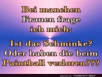 Schminke oder Paintball-Pech?