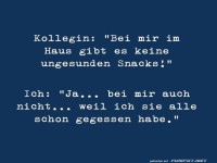 Snack-Vorr�te? Fehlanzeige!