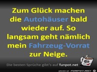 Endlich machen die Autoh�user wieder auf