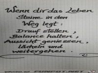 Wenn dir das Leben Steine in den Weg legt