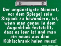 Der ung�nstigste Moment am K�hlschrank