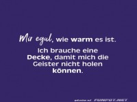 Eine Decke sch�tzt vor Geistern