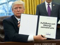 Humorvolles Meme im Oval Office