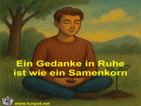 Ein Gedanke in Ruhe ist wie ein Samenkorn